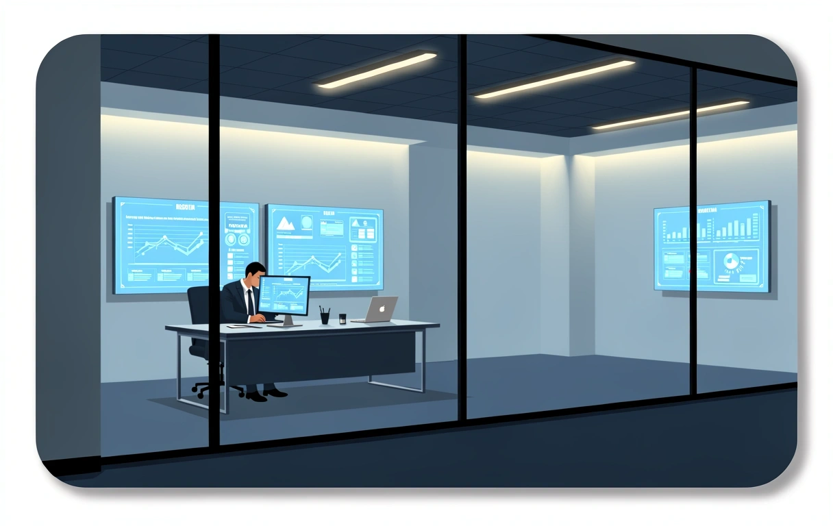 Analistas en oficina de Bogotá